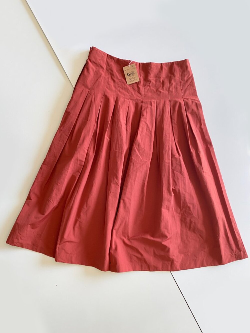 NWT Boden Valentina Taffeta Midi Skirt Size 10R A-Line Pleated - Picture 5 of 7